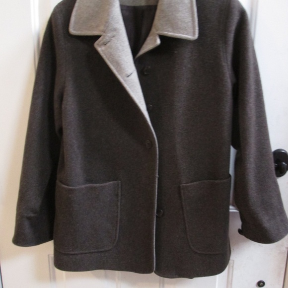 Vtg FORECASTER women's gray thigh length WOOL Jacket Sz 8 USA Made - Picture 16 of 16